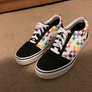 Rainbow Checkered Vans